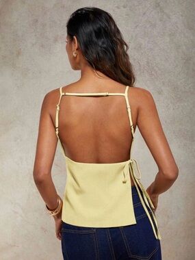 Cosmina Plain Backless Tie back camisole